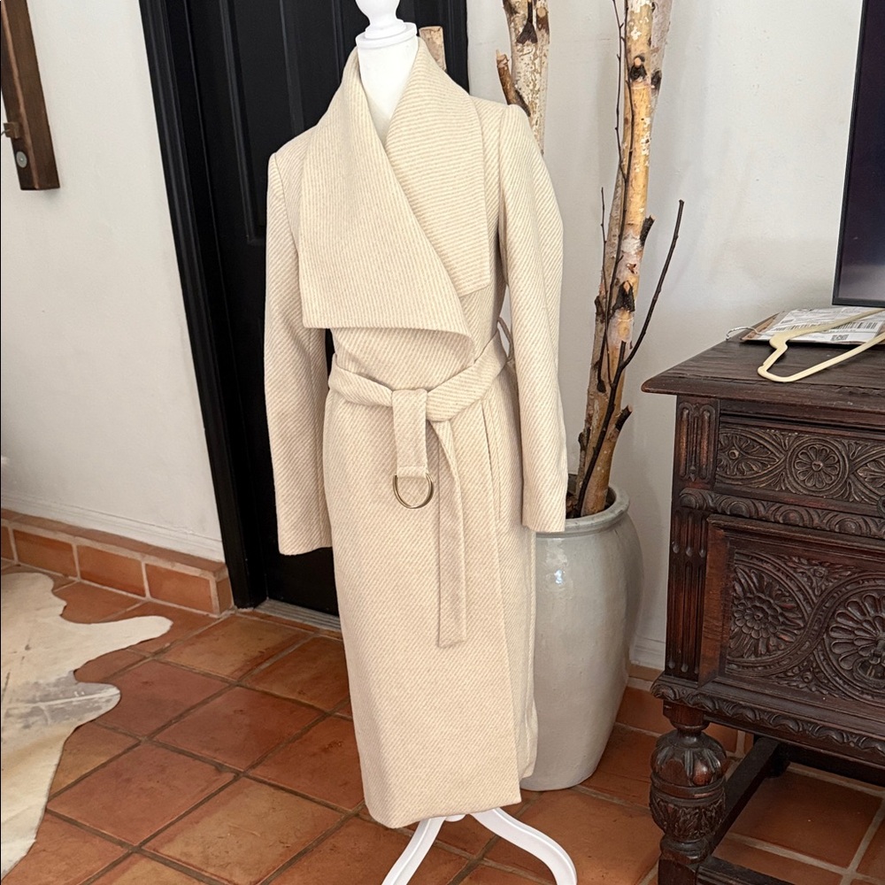 Mango Cream Wool Coat